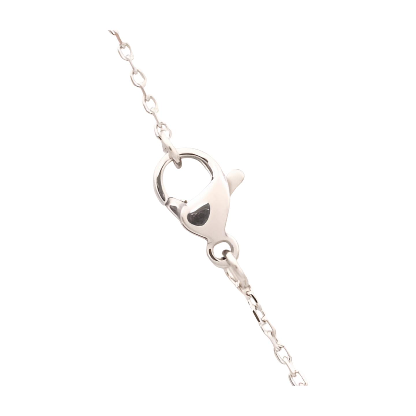 Hermes Pop Ash Necklace Pendant Silver - Black on Silver Chain