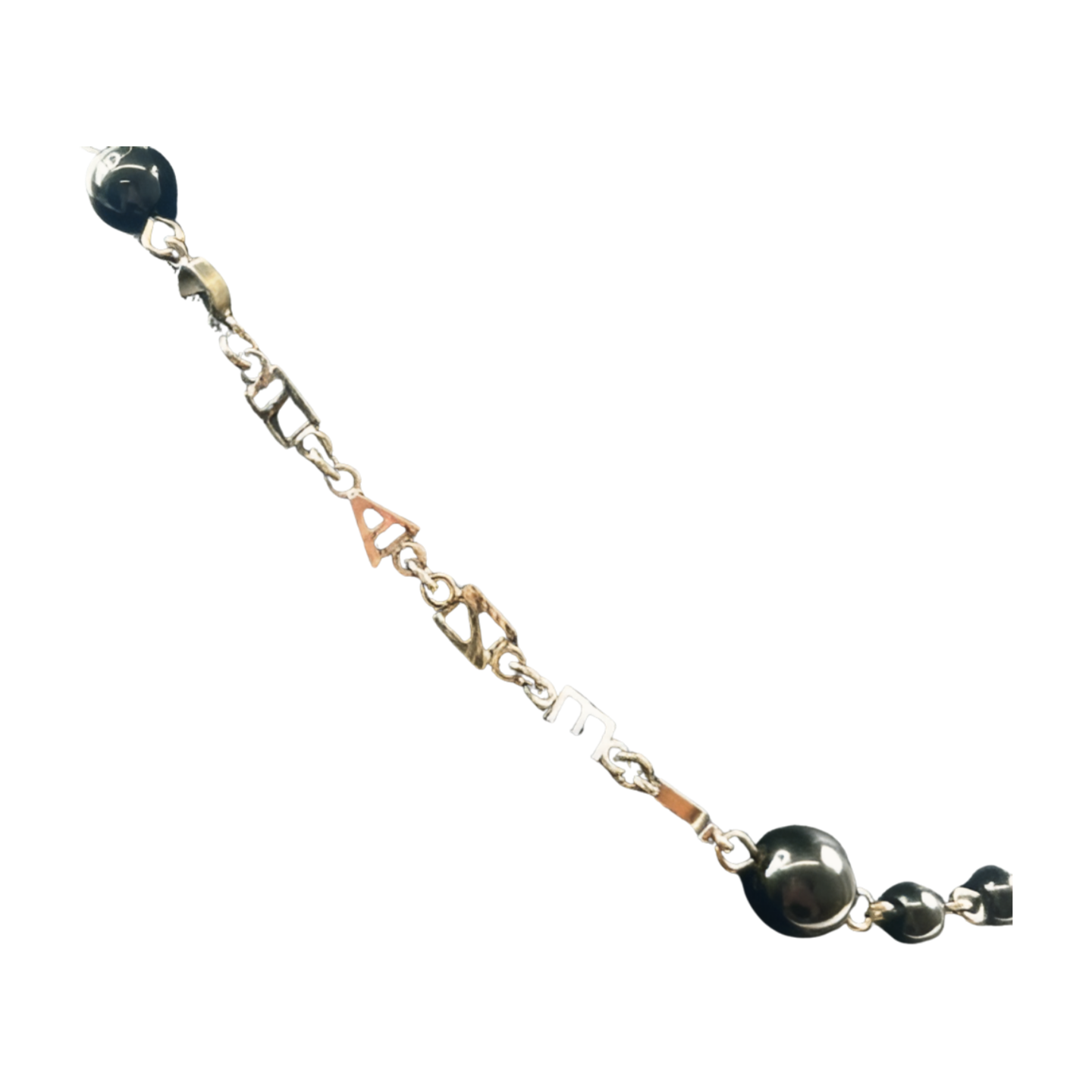 6750 - Chanel Interlocking CC Coco Mark Black Bead Necklace