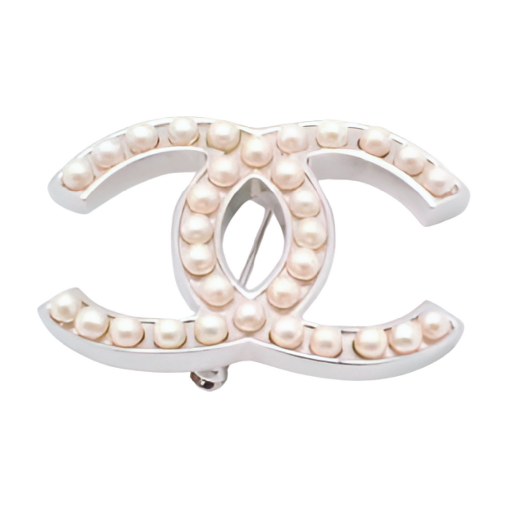 6402 - Chanel Coco Mark Pearl Brooch