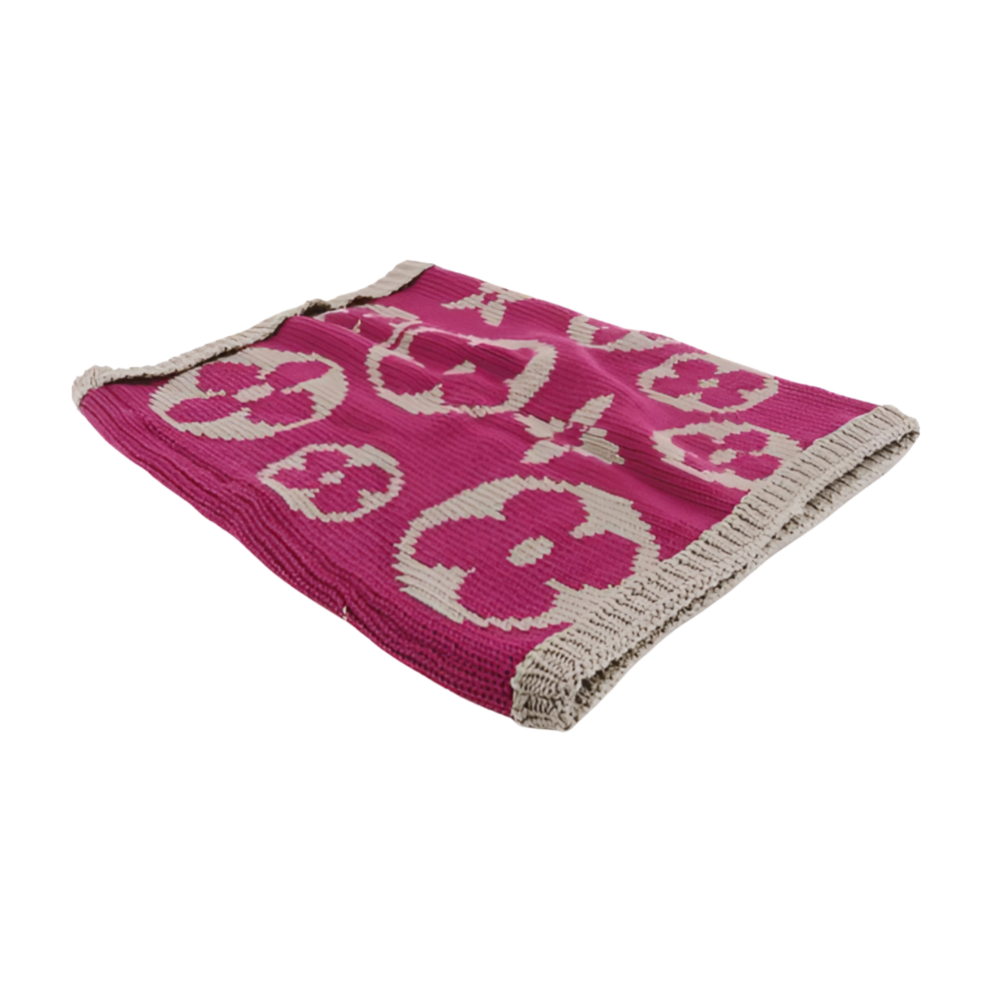 6383 - Louis Vuitton Monogram Reversible Snood - Pink & Grey