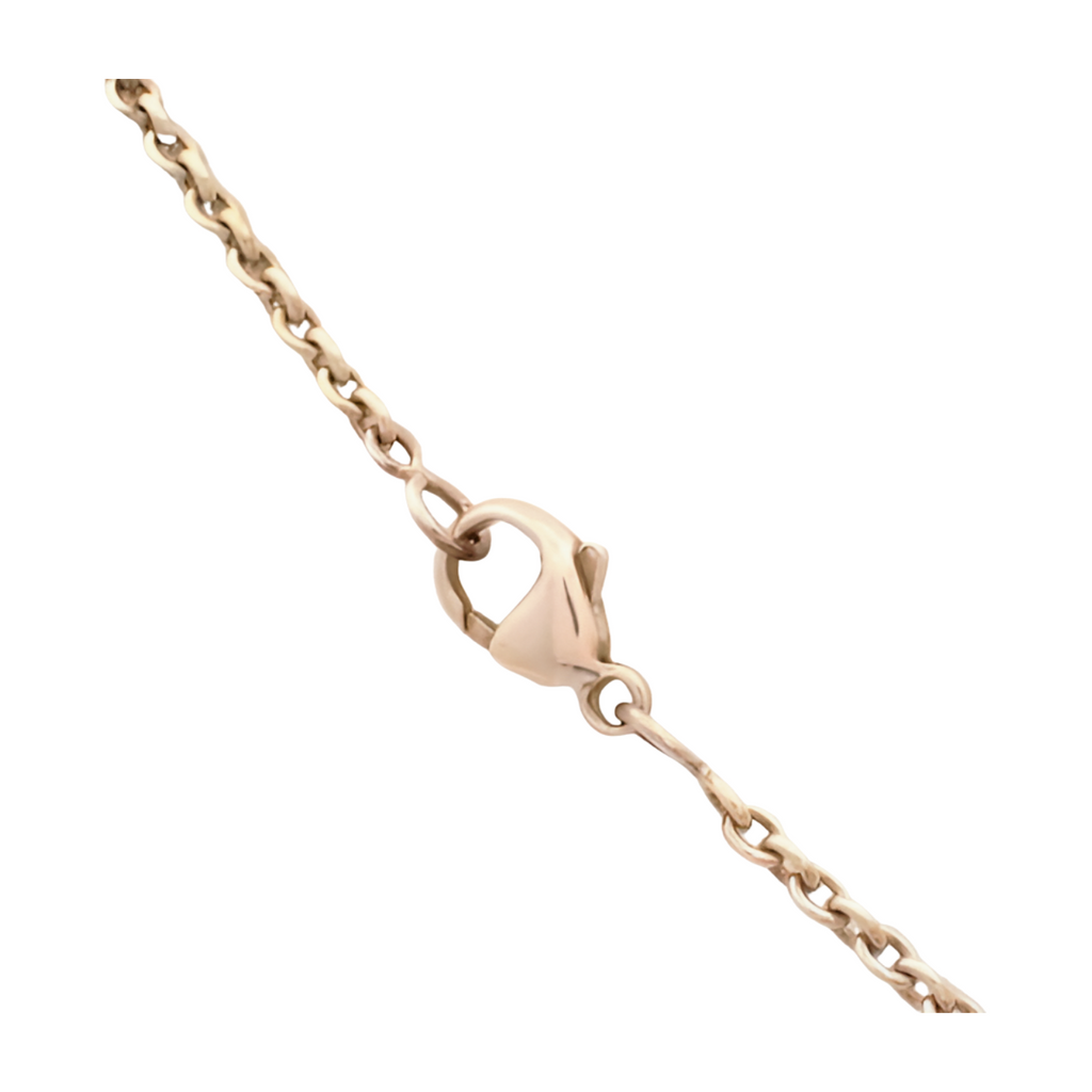 6385 - Chanel Clover Pendant Necklace - Bronze & Gold