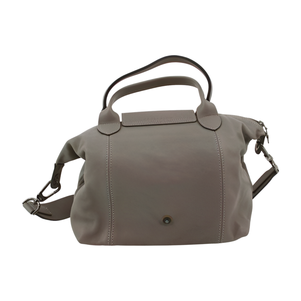 6395 - Longchamp Le Pliage Cuir Tote Bag - Interchangeable Strap - Grey