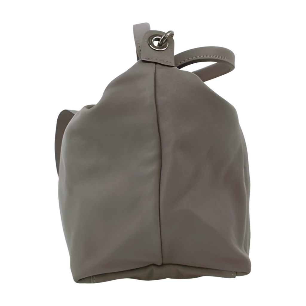 6395 - Longchamp Le Pliage Cuir Tote Bag - Interchangeable Strap - Grey
