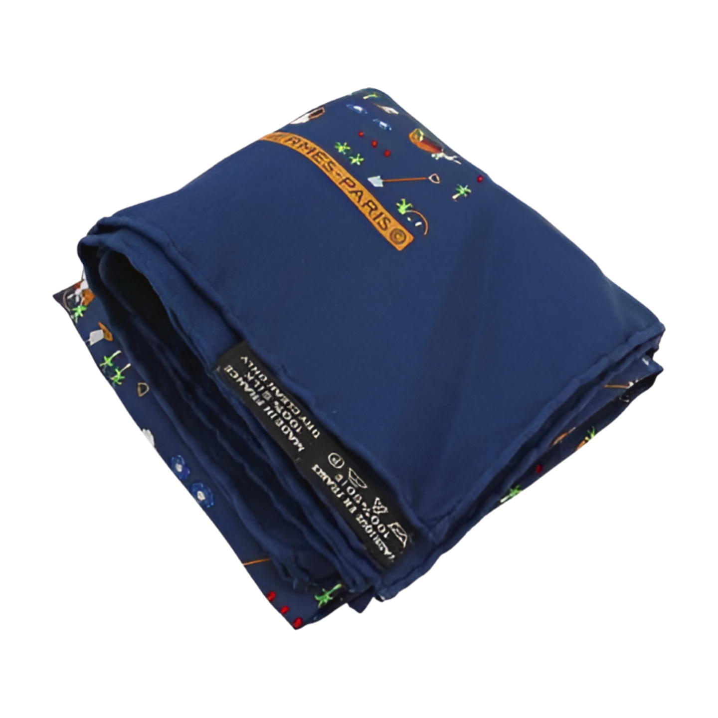 6495 - Hermes Lapins Rabbits Silk Scarf - Navy
