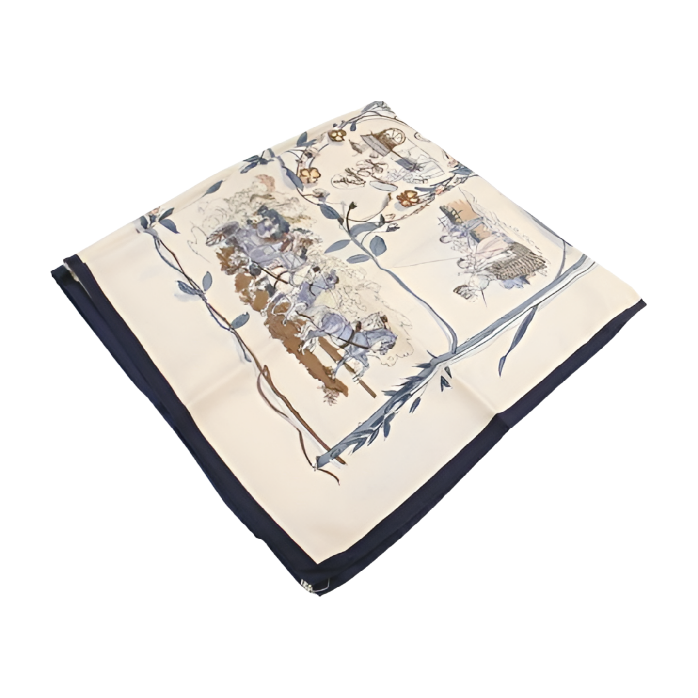 6500 - Hermes Carre 90 - Madame De S Gur Silk Scarf with Box