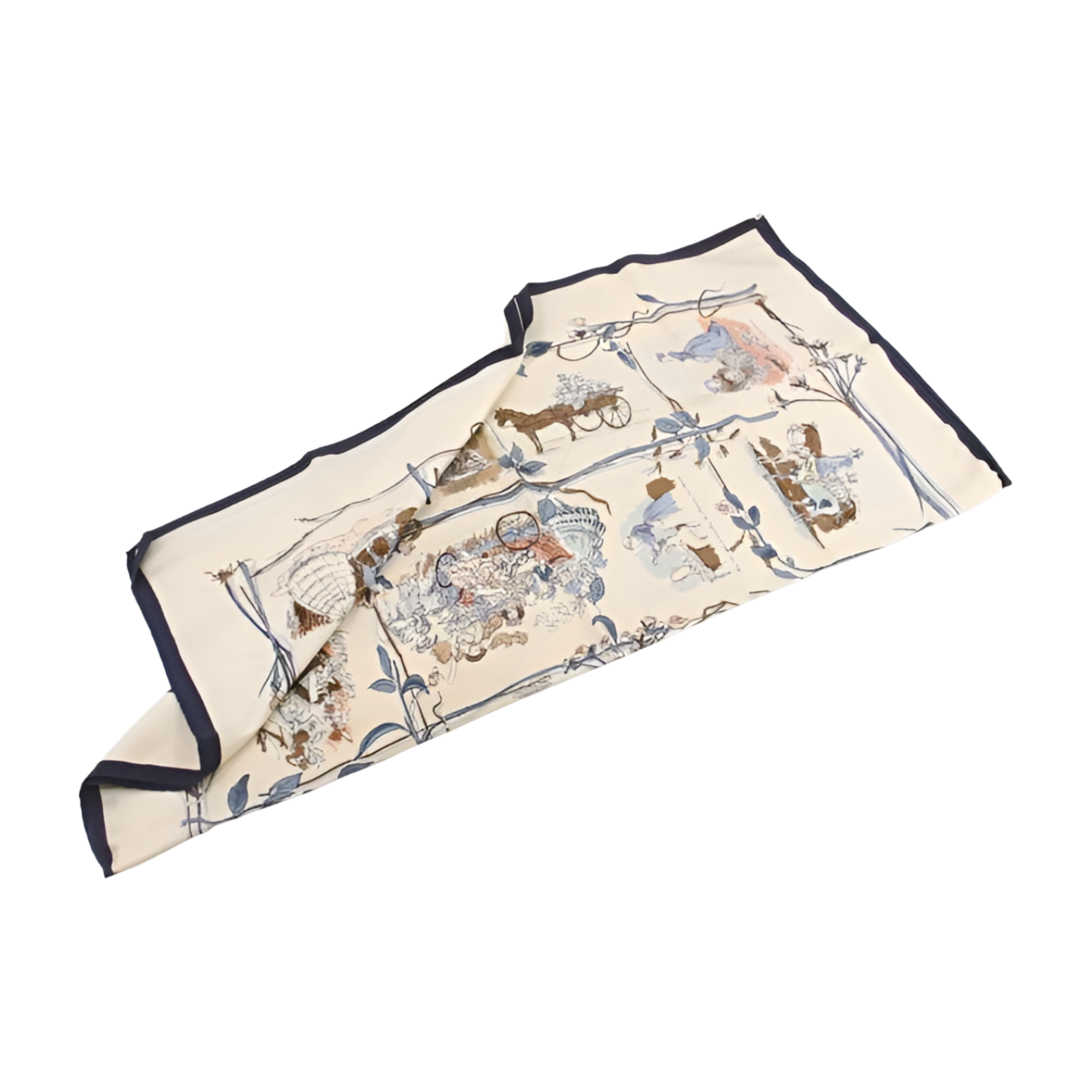 6500 - Hermes Carre 90 - Madame De S Gur Silk Scarf with Box