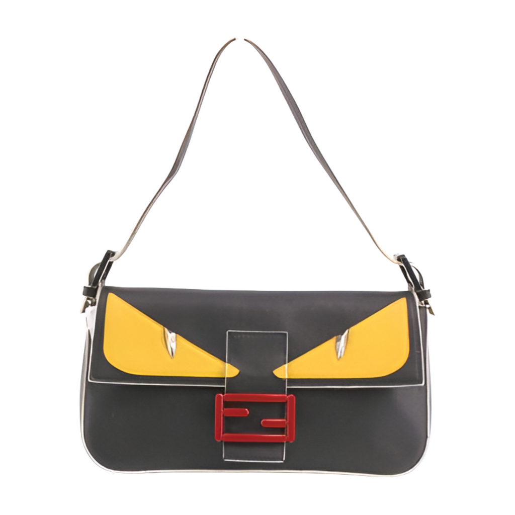 6510 - Fendi Monster Mamma Bucket Leather Shoulder Bag