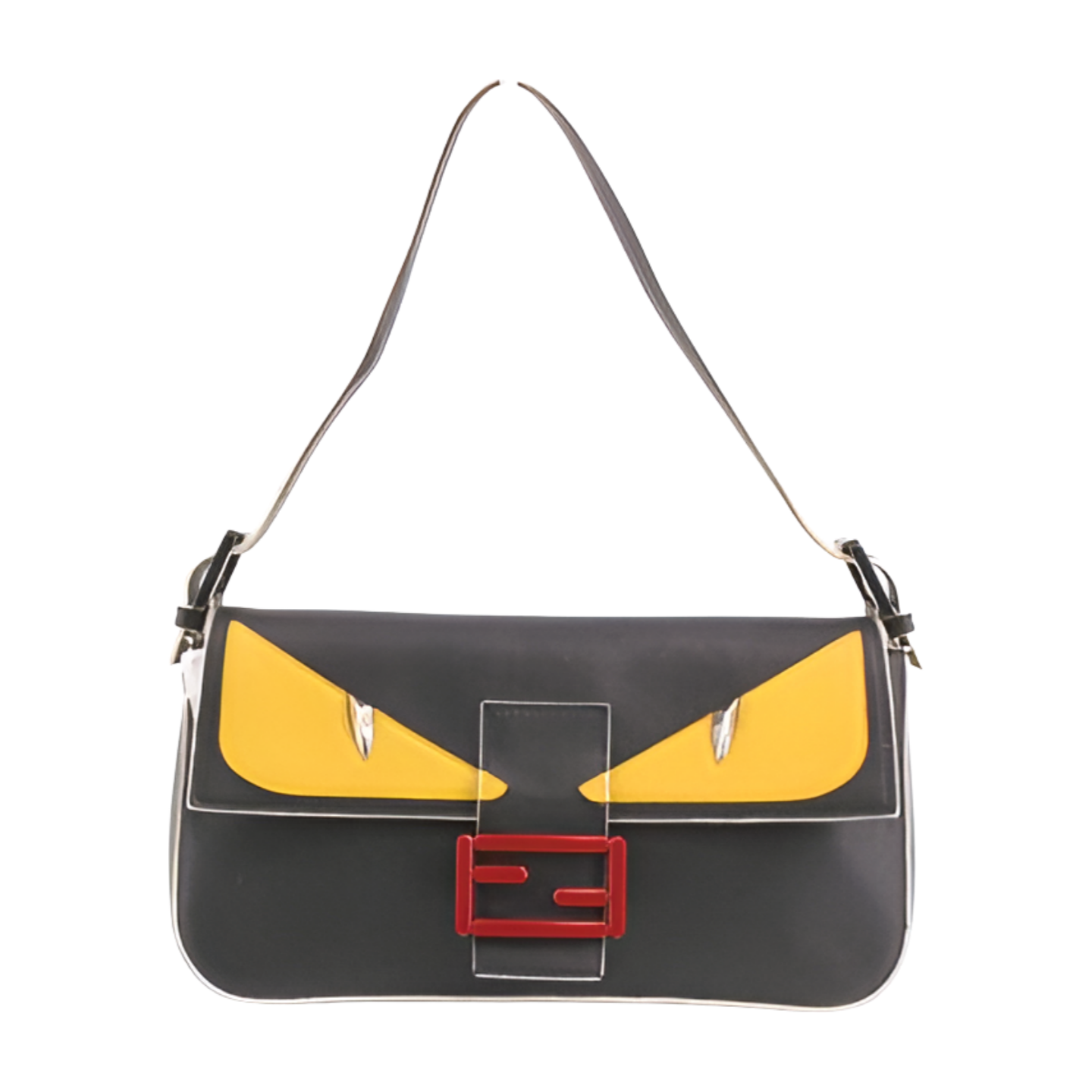 6510 - Fendi Monster Mamma Bucket Leather Shoulder Bag