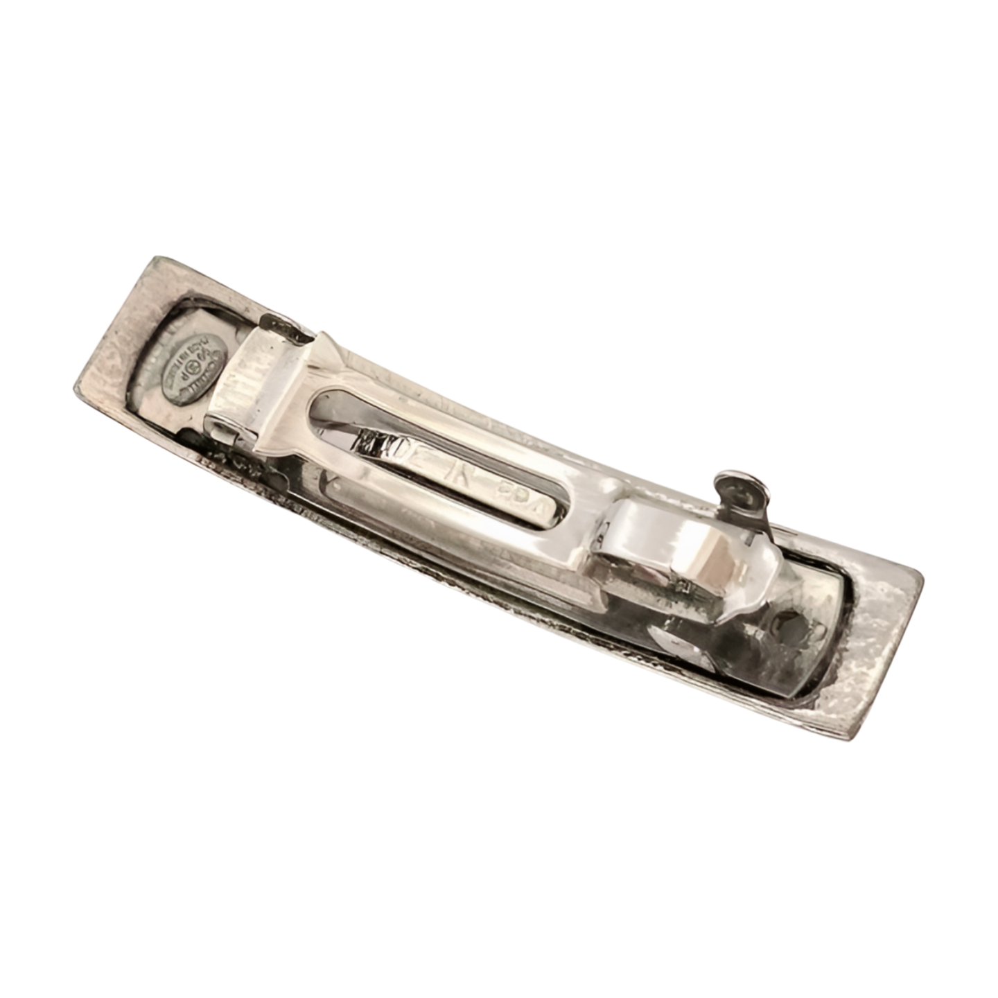 6504 - Chanel Logo Silver Barrette - Silver