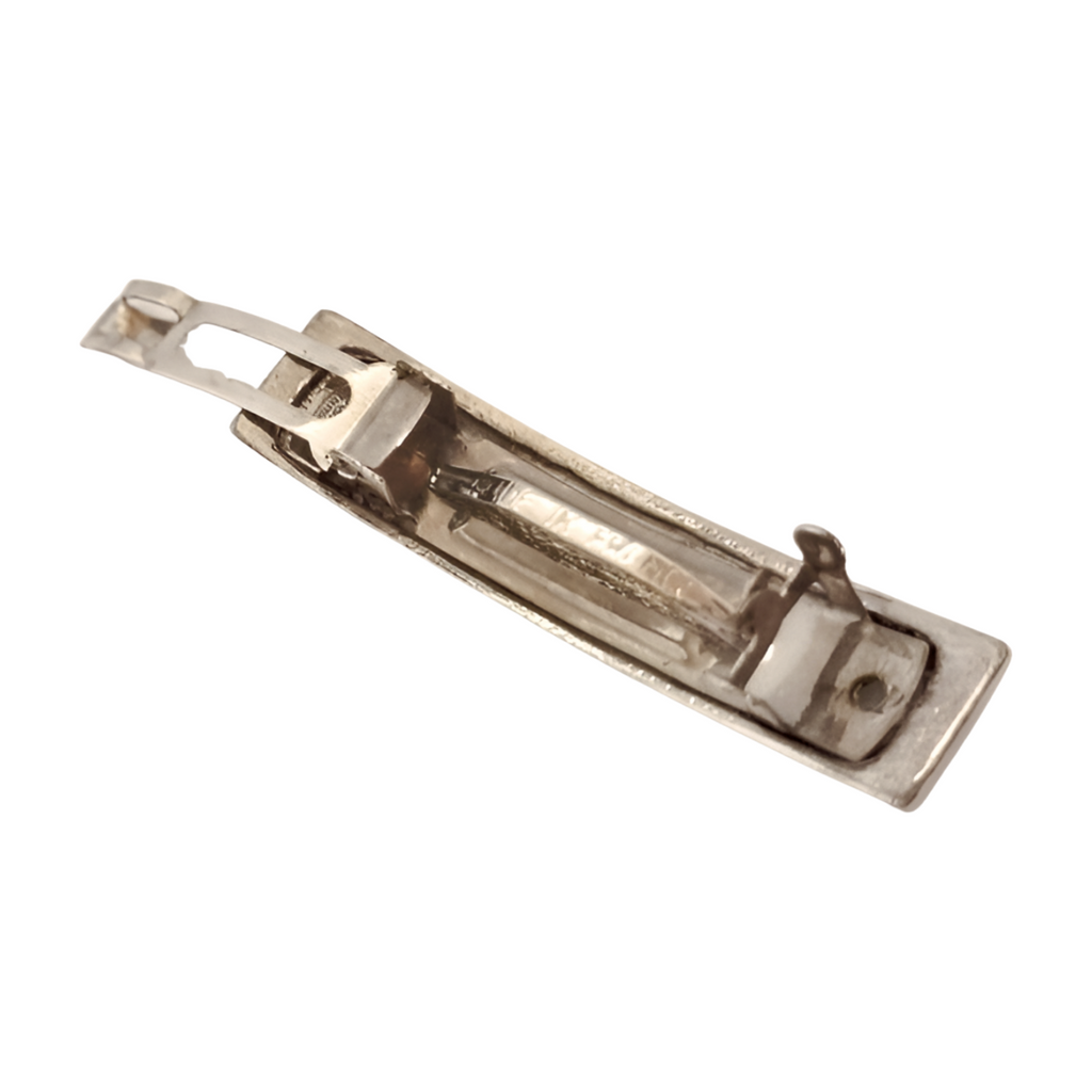 6504 - Chanel Logo Silver Barrette - Silver