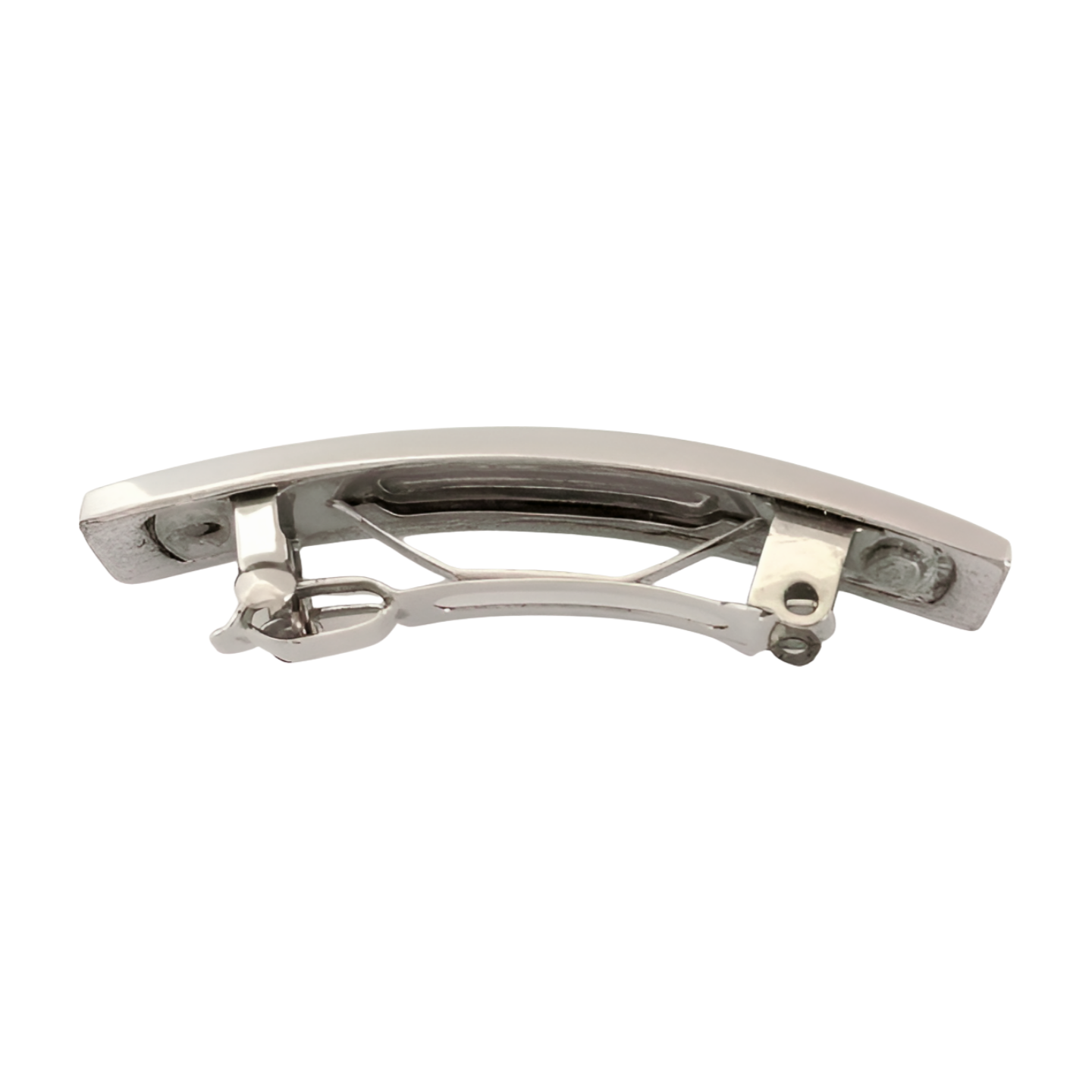 6504 - Chanel Logo Silver Barrette - Silver