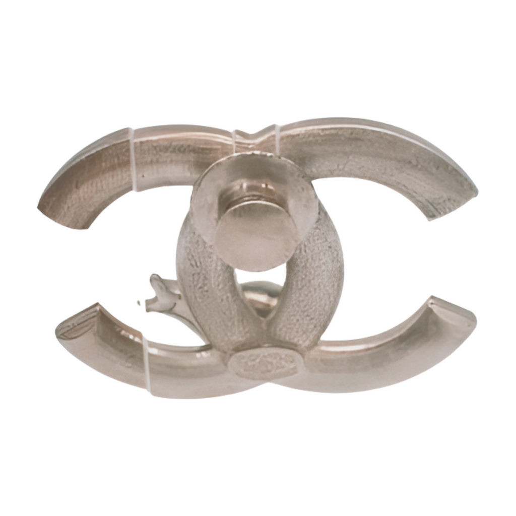 6507 - Chanel Coco Snail Shell Brooch - Silver