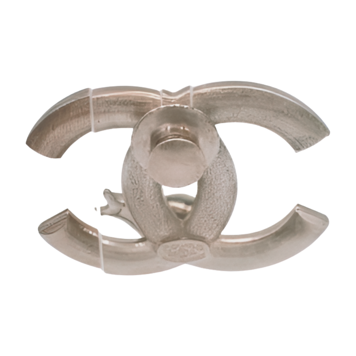 6507 - Chanel Coco Snail Shell Brooch - Silver