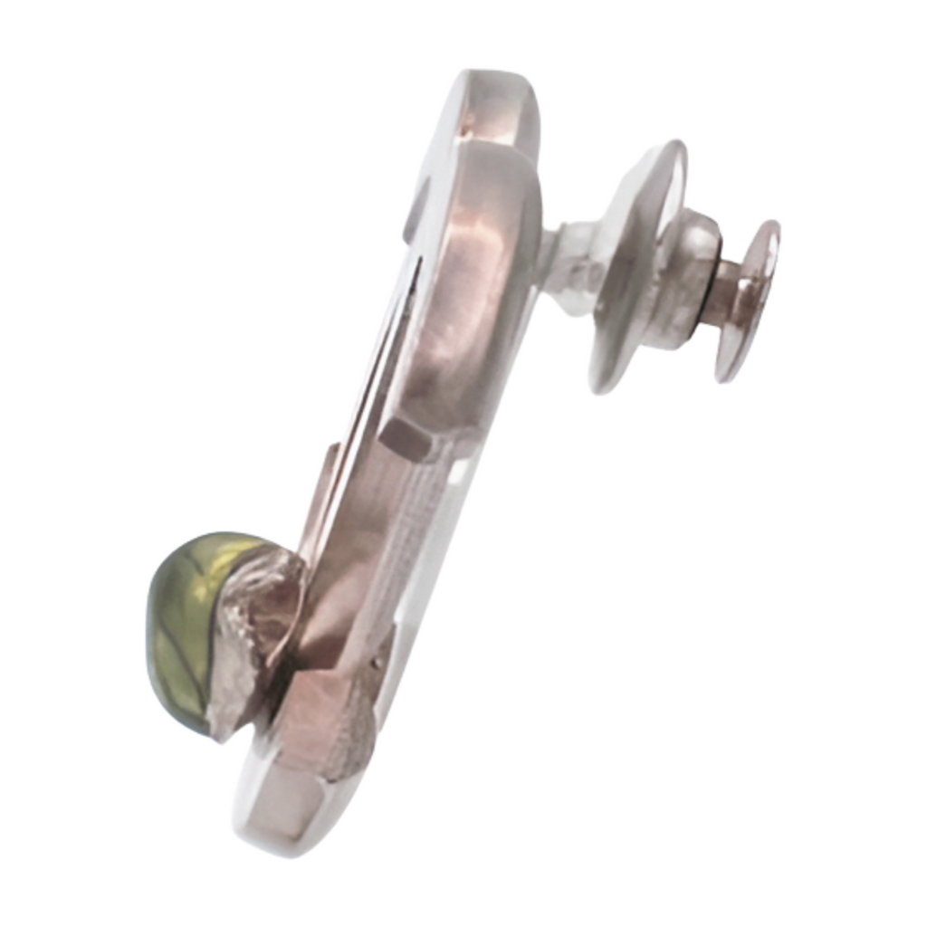 6507 - Chanel Coco Snail Shell Brooch - Silver