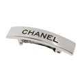 6518 - Chanel Logo Silver Barrette - Silver