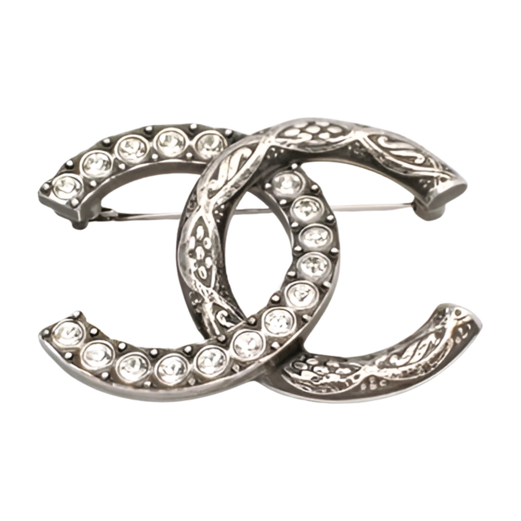 6521 - Chanel Coco Mark Brooch - I24A - Silver