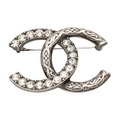 6521 - Chanel Coco Mark Brooch - I24A - Silver