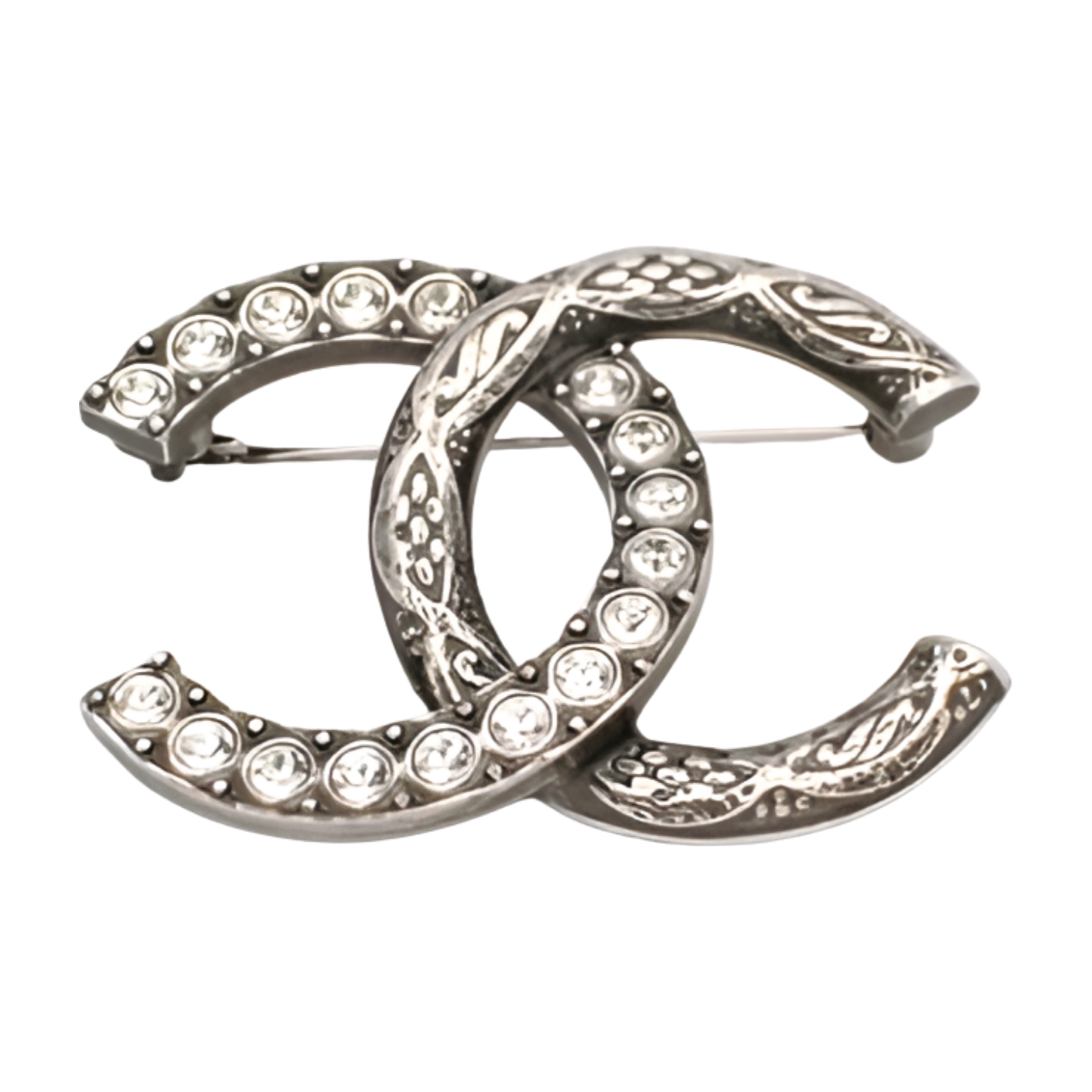 6521 - Chanel Coco Mark Brooch - I24A - Silver