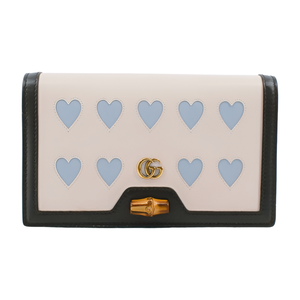 6533 - Gucci Diana Leather Chain Shoulder Bag White