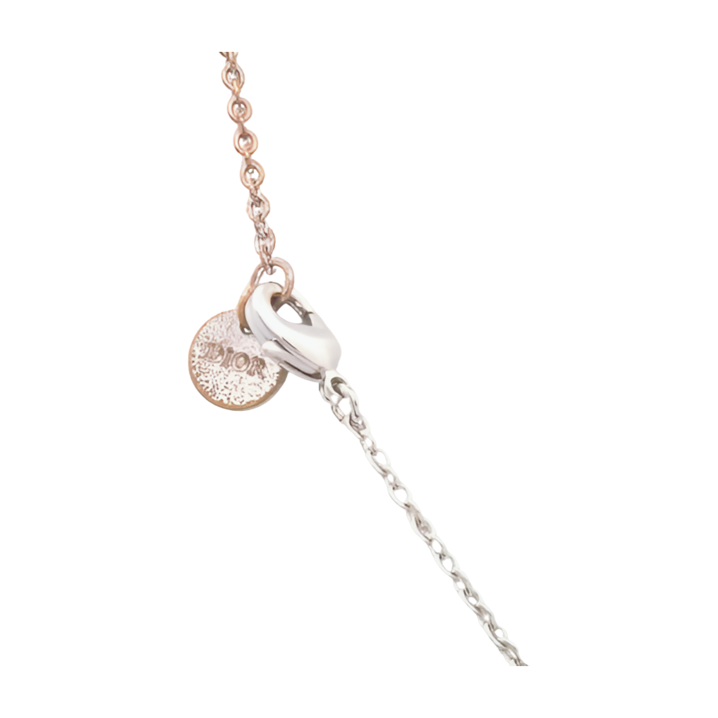 6567 - Dior CD Logo Rhinestone Necklace in Silver