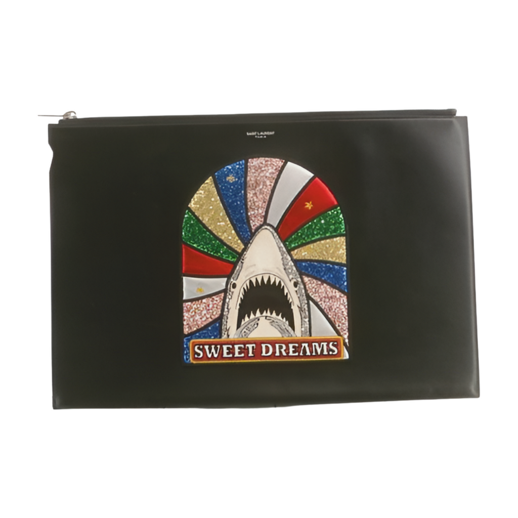 6570 - Saint Laurent (YSL) Rive Gauche Logo Shark Pouch