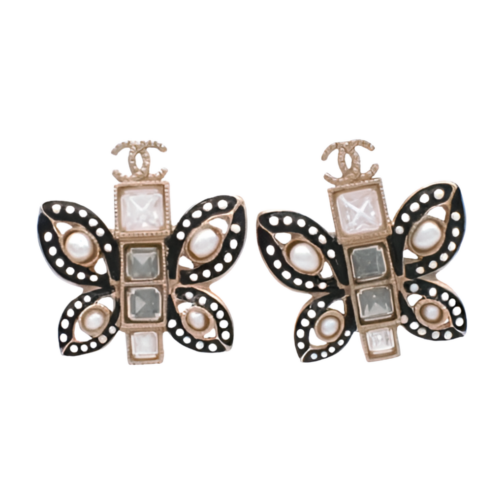 6574 - Chanel Butterfly Motif Earrings