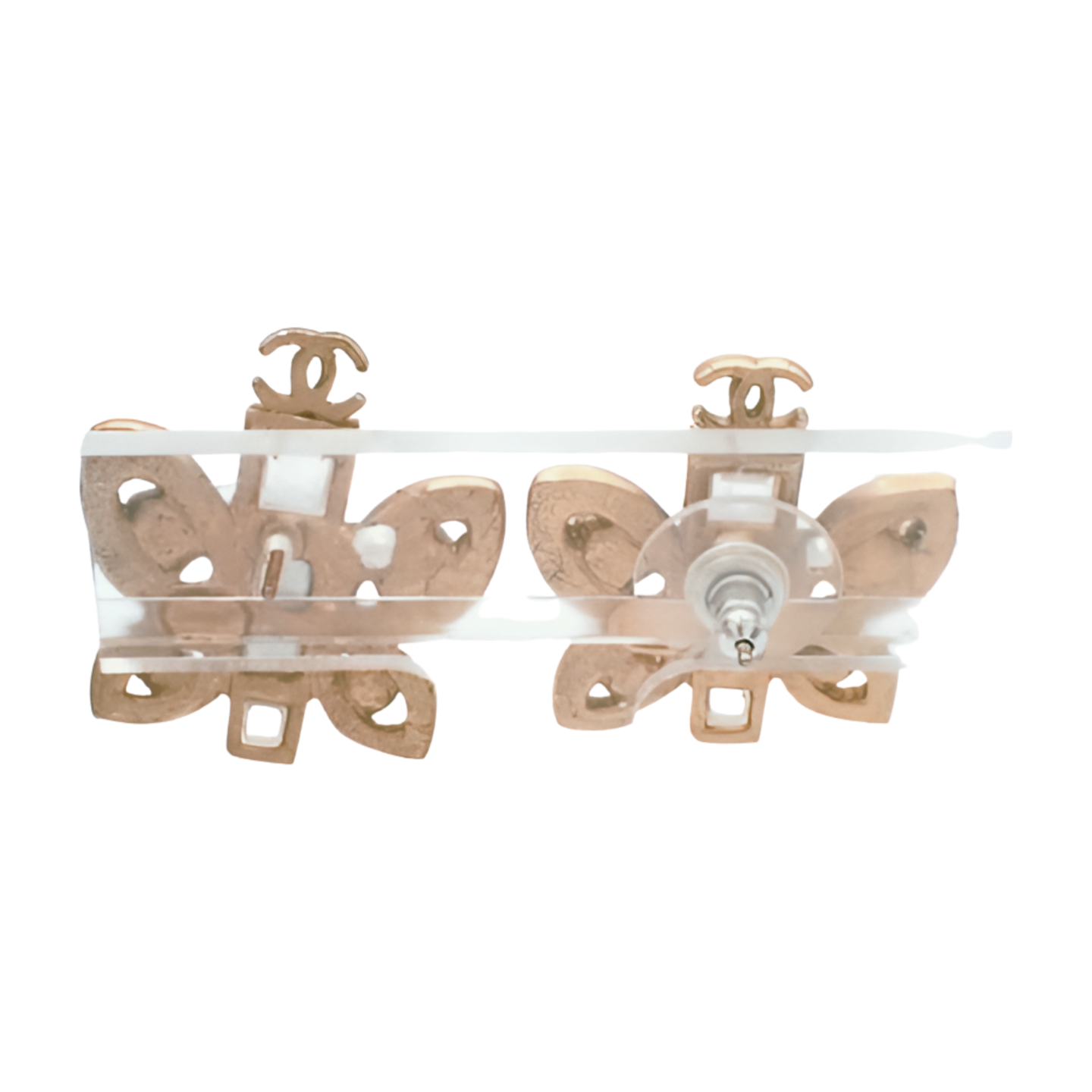6574 - Chanel Butterfly Motif Earrings