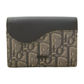 6579 - Dior Card Wallet Gray Leather & Trotter