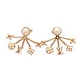6760 - Louis Vuitton Boucl Dreille Cruiser Gold Earrings - Gold
