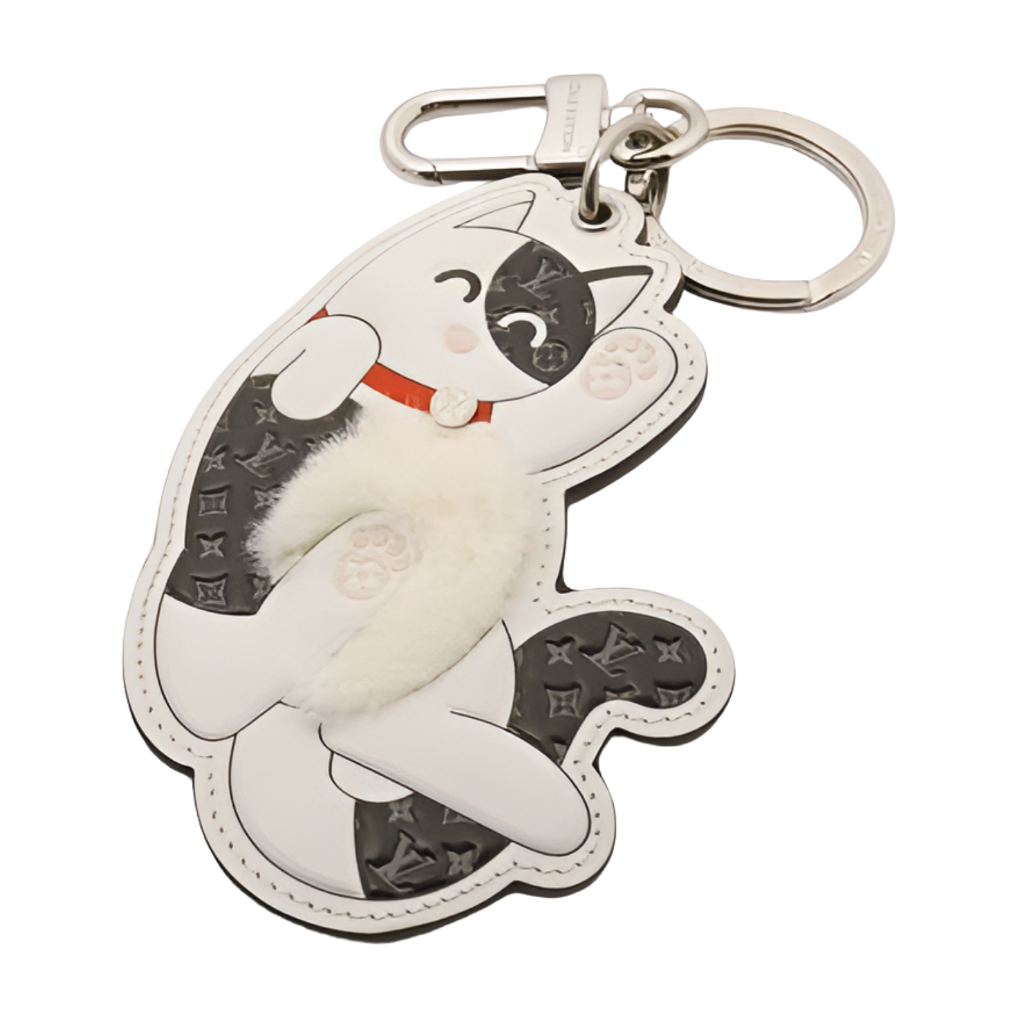 6770 - Louis Vuitton Louis Vuitton Keychain Lv Cat Keychain White