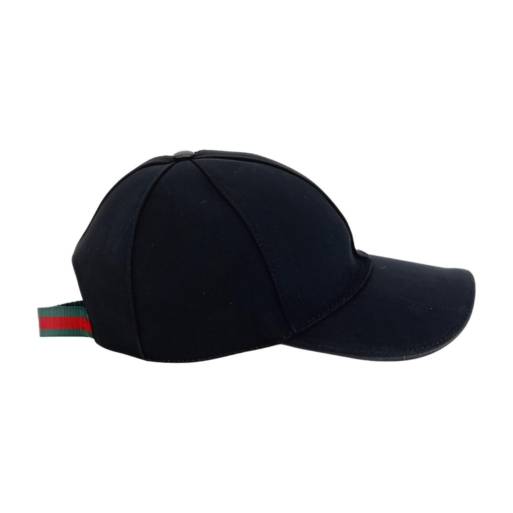 6698 - Gucci Canvas Interlocking G Baseball Cap - Black