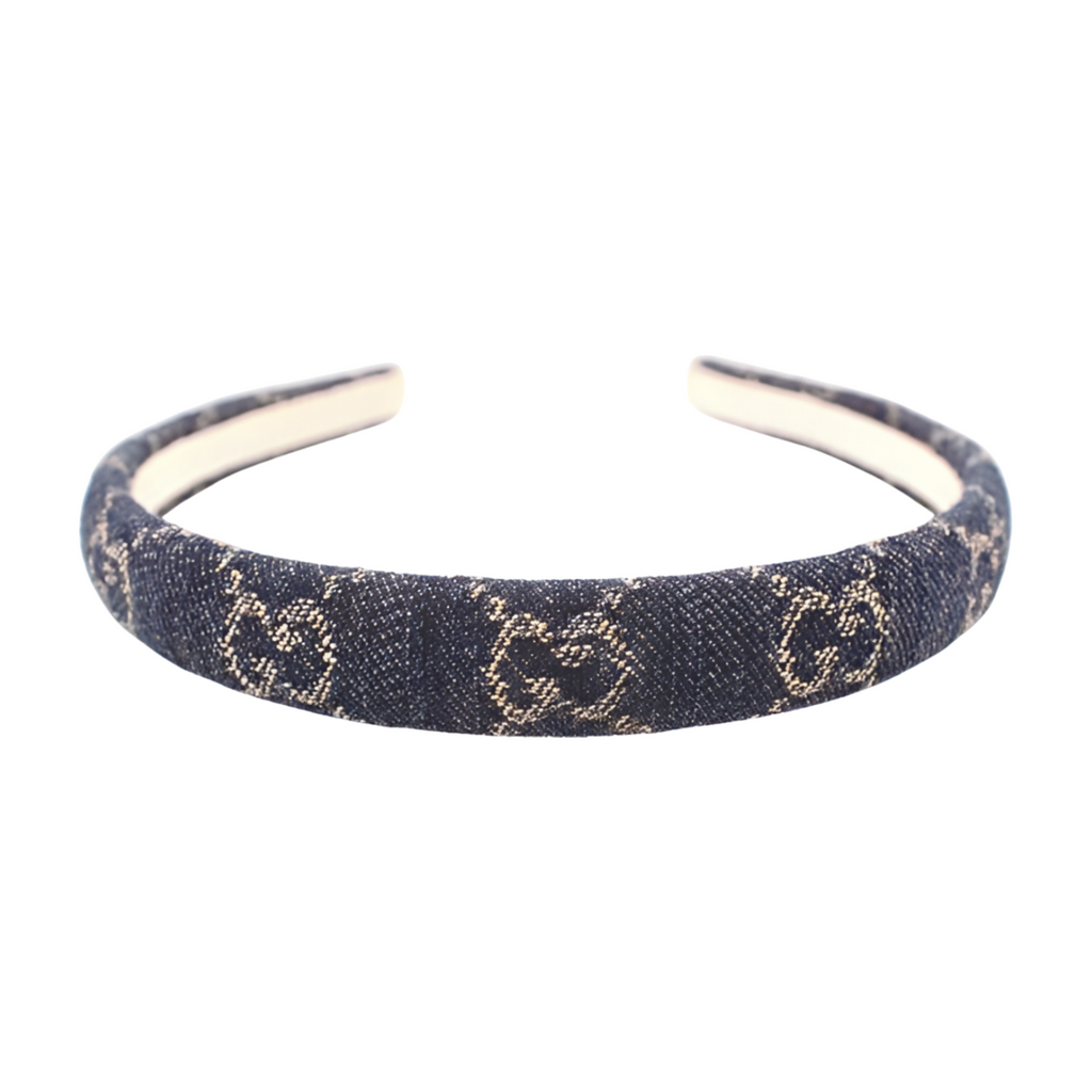 6709 - Gucci GG Denim Headband - Blue - NWT