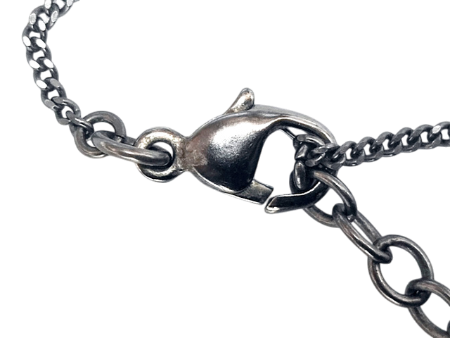 6873 - Chanel CC Coco Mark Large Crystal Rhinestone Necklace Silver