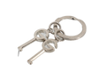 6803 - Gucci Silver Palladium Double Skeleton Key Chain Bag Charm