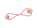 6808 - Chanel CC Logo Double Ball Hair Tie Pink Elastic