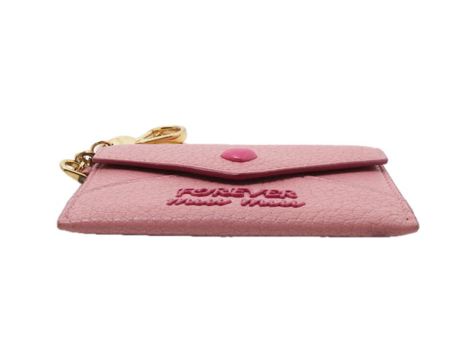 6809 - Miu Miu Forever Madras Love Envelope Card Case Pink Heart Bag Charm