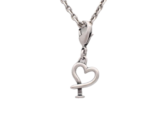 6810 - Prada Heart Charm Silver Necklace