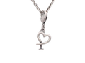 6810 - Prada Heart Charm Silver Necklace