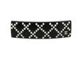 6820 - Chanel 09C Cruise 2009 Black Resin Faux Pearl Quilted CC Barrette