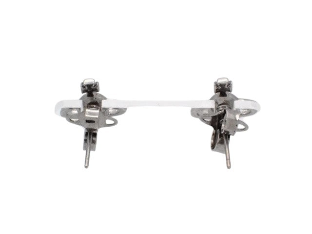 6880 - Vivienne Westwood Mini Orb Stud Earrings Silver & Crystal