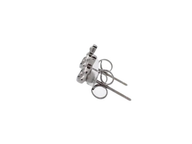 6880 - Vivienne Westwood Mini Orb Stud Earrings Silver & Crystal