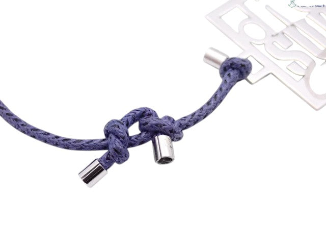 6881 - Christian Dior Surf Capsule Cord Bracelet Silver