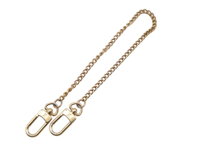 6882 - Louis Vuitton Gold Tone Curb Chain Extender Bag Strap Dual Clasp