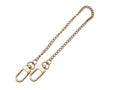 6882 - Louis Vuitton Gold Tone Curb Chain Extender Bag Strap Dual Clasp
