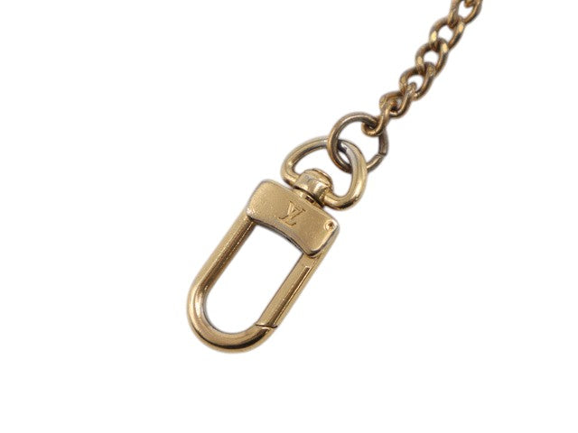 6882 - Louis Vuitton Gold Tone Curb Chain Extender Bag Strap Dual Clasp