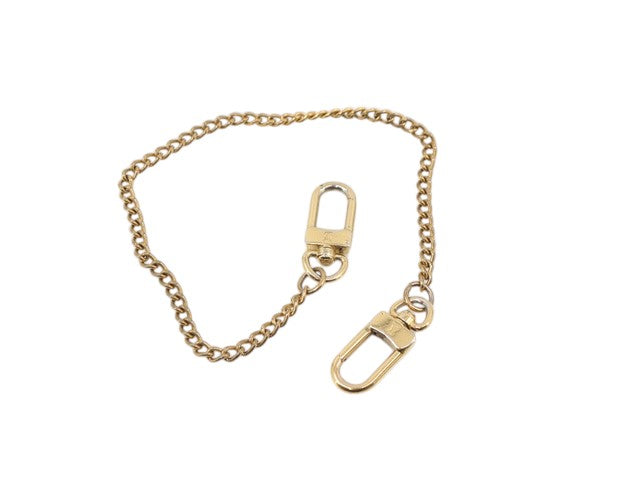 6882 - Louis Vuitton Gold Tone Curb Chain Extender Bag Strap Dual Clasp