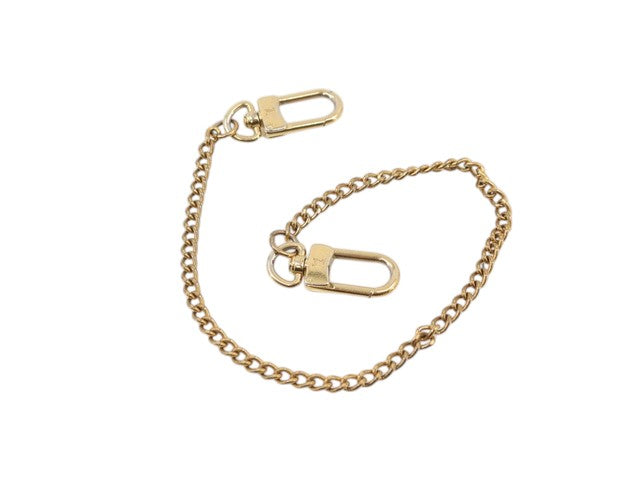 6882 - Louis Vuitton Gold Tone Curb Chain Extender Bag Strap Dual Clasp
