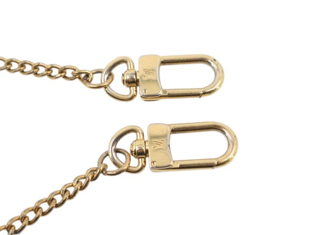 6882 - Louis Vuitton Gold Tone Curb Chain Extender Bag Strap Dual Clasp