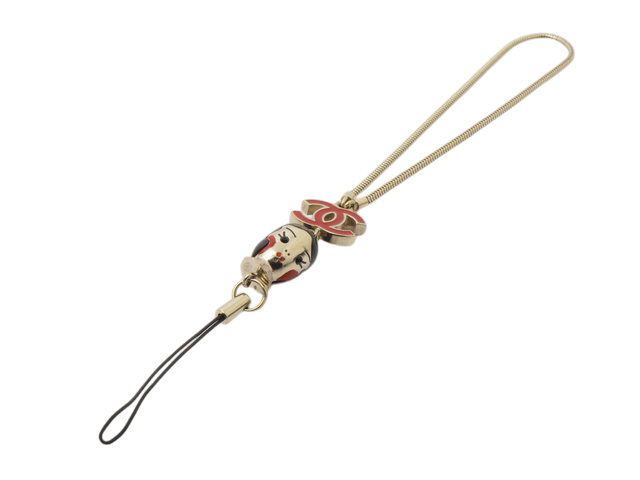 6888 - Chanel CC Enamel Doll Figure Phone Charm Chain Strap
