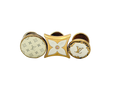 6889 - Louis Vuitton Bouton de Manchette Cufflinks 3-Piece Monogram & Enamel Gold